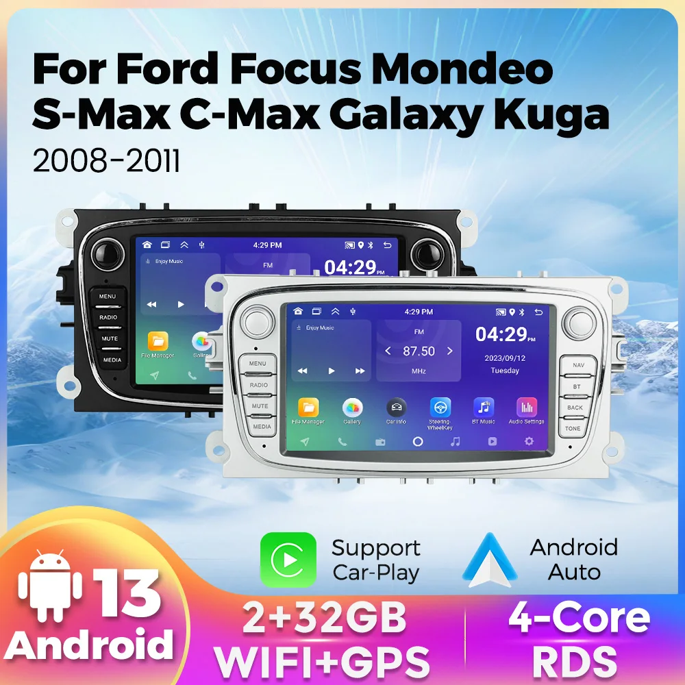 MEKEDE Android13 GPS RDS Car Radio Multimedia Player for Ford Focus Mondeo S-Max C-Max Galaxy Kuga 2008-2011 CarPlay +Auto 4Core
MEKEDE Android13 GPS RDS Car Radio Multimedia Player for Ford Focus Mondeo S-Max C-Max Galaxy Kuga 2008-2011 CarPlay +Auto 4Core