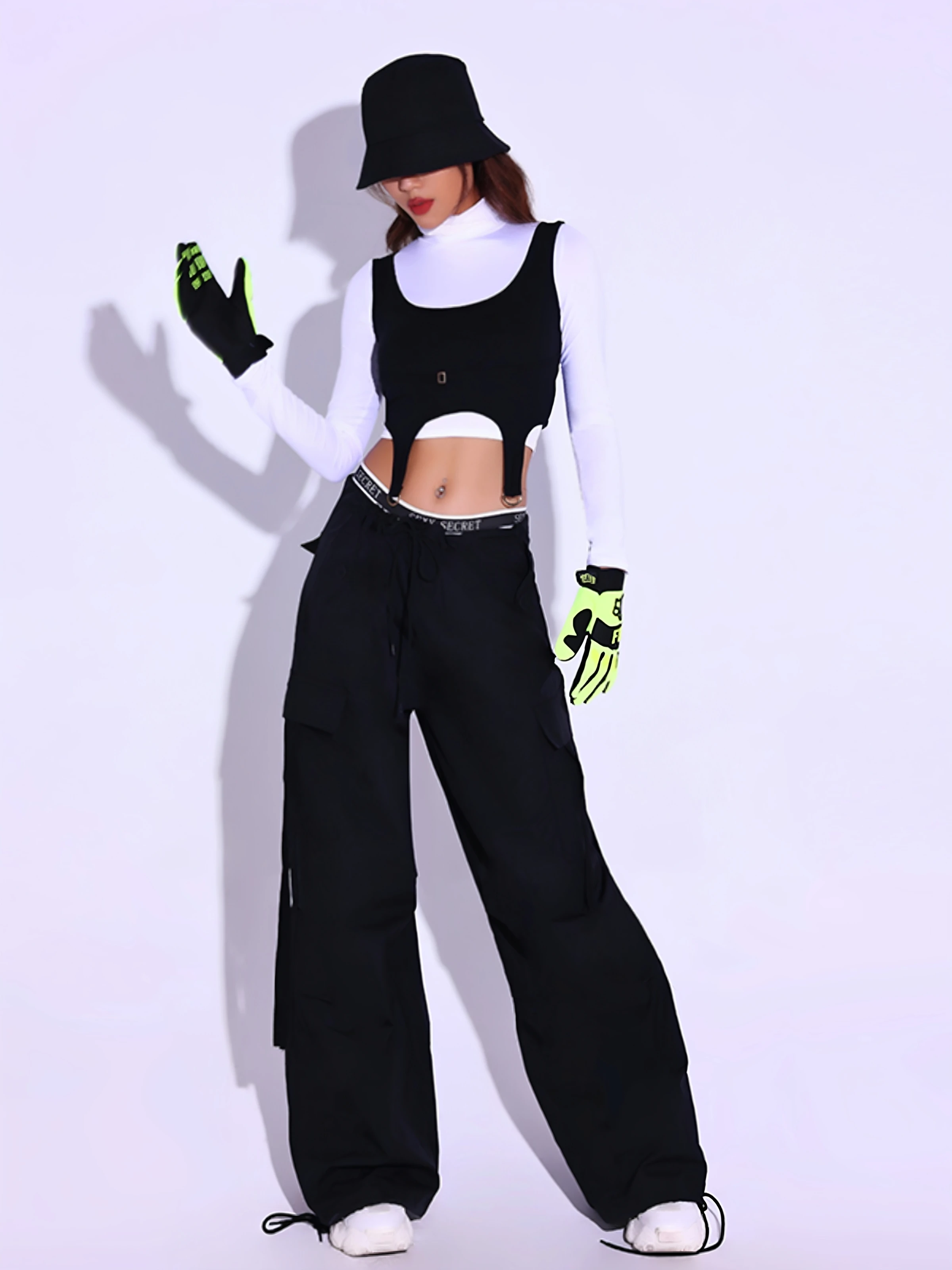 Promotion XG Women's Dance Costume Jazz Hip Hop Korean Dance Practice Suit Stage Performance Clothing Polyester Material
Promotion XG Women's Dance Costume Jazz Hip Hop Korean Dance Practice Suit Stage Performance Clothing Polyester Material