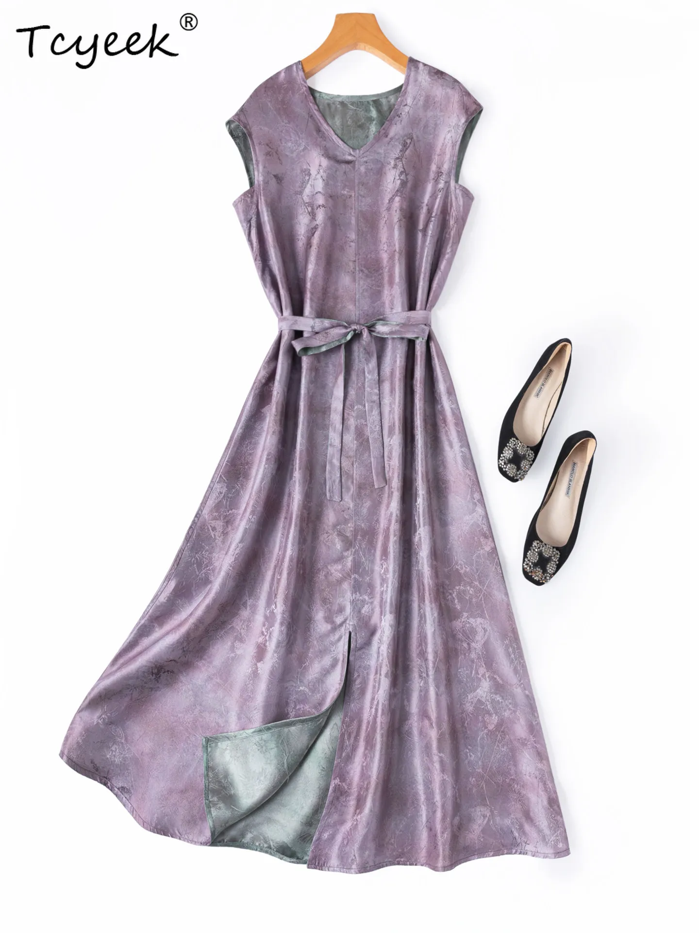 Tcyeek 100% Real Mulberry Silk Elegant Dresses for Women 2026 Thin Style Party Dress Reversible Woman Dress Sommerkleid Damen
Tcyeek 100% Real Mulberry Silk Elegant Dresses for Women 2026 Thin Style Party Dress Reversible Woman Dress Sommerkleid Damen