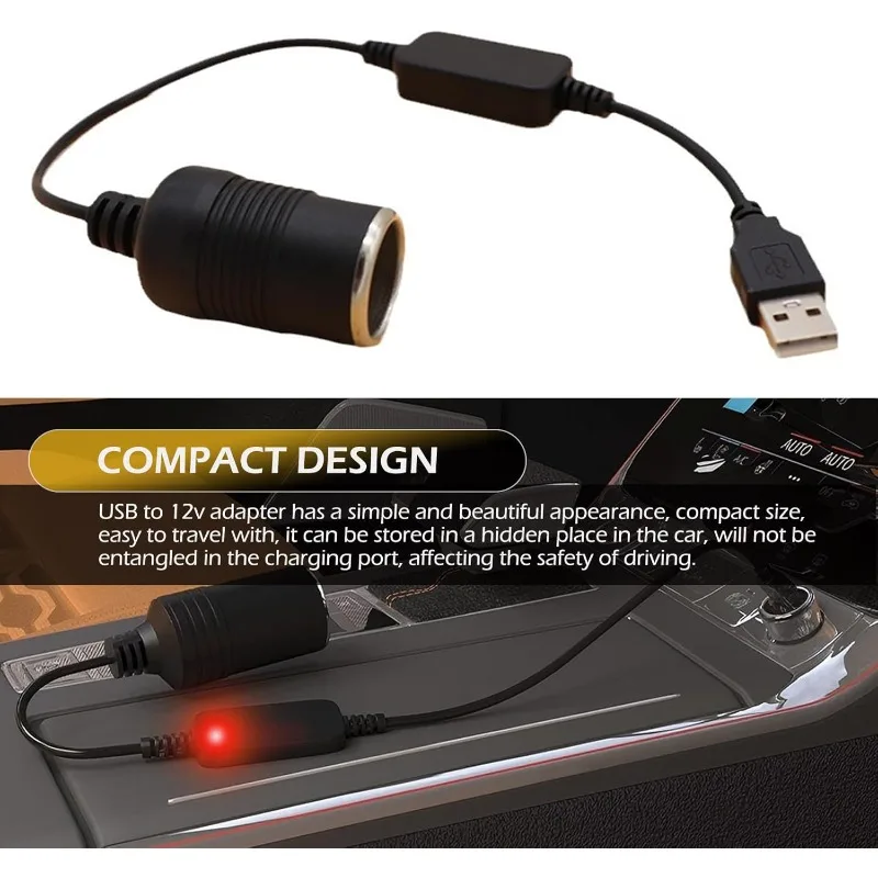 Car Jet Lighter Socket Light Adapter Converter Cable USB Male To 12V Car GPS for GPS Car LED Light Strip Driving Recorder
Car Jet Lighter Socket Light Adapter Converter Cable USB Male To 12V Car GPS for GPS Car LED Light Strip Driving Recorder