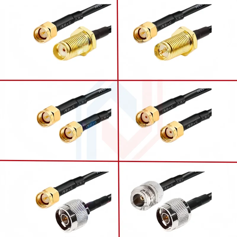 RG58 Wi-Fi antenna extension cable - N male connector to SMA male-female connector 50-3 pure copper RF connection line
RG58 Wi-Fi antenna extension cable - N male connector to SMA male-female connector 50-3 pure copper RF connection line