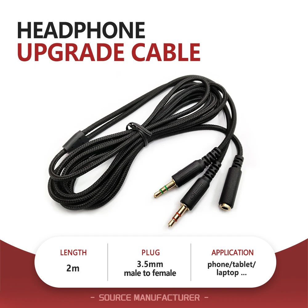 Brand Quality 3.5MM jack Male to 3.5mm Female Headset Upgrade Cable Two-in-one Audio Conversion Line for RAZER Kraken V2
Brand Quality 3.5MM jack Male to 3.5mm Female Headset Upgrade Cable Two-in-one Audio Conversion Line for RAZER Kraken V2