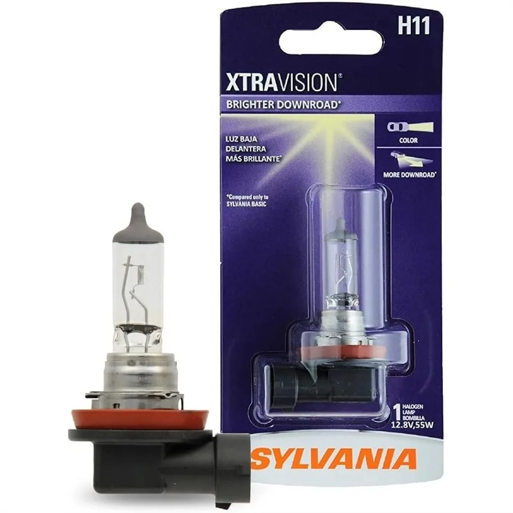 H11 Halogen Headlight Bulb XtraVision High Performance for High Beam Low Beam Fog Replacement with Improved Visibility
H11 Halogen Headlight Bulb XtraVision High Performance for High Beam Low Beam Fog Replacement with Improved Visibility