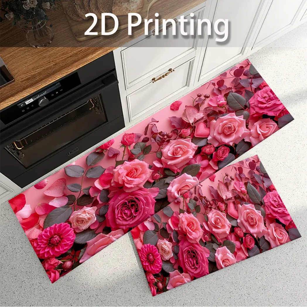VIKAMA Valentine's Day Carpet Beautiful Pink Rose Doormat Welcome Mat 2D Kitchen Rug Carpet For Live Room Rug For Bedroom Home
VIKAMA Valentine's Day Carpet Beautiful Pink Rose Doormat Welcome Mat 2D Kitchen Rug Carpet For Live Room Rug For Bedroom Home