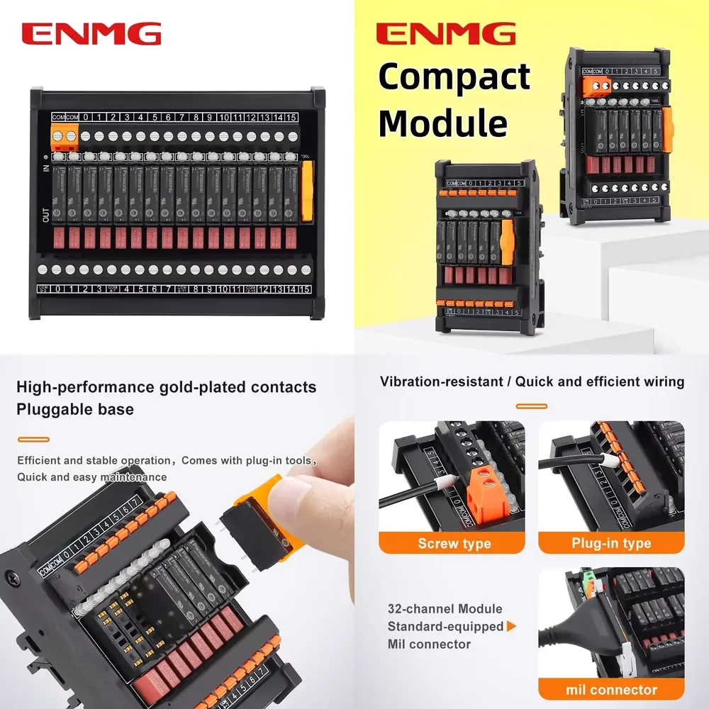 ENMG Small Rail-mounted Solid-state Relay SL15D SL5A for DC and AC with One Normally Open and One Normally Closed 5 - 24V
ENMG Small Rail-mounted Solid-state Relay SL15D SL5A for DC and AC with One Normally Open and One Normally Closed 5 - 24V