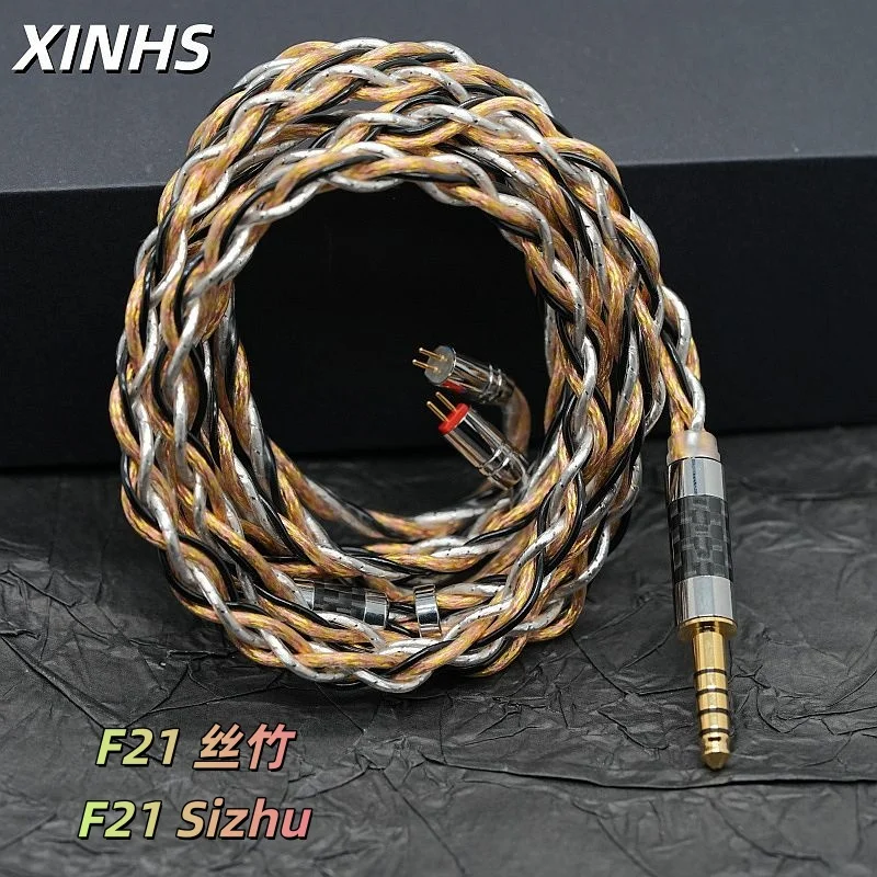 XINHS F21 Sizhu 6-жильный кабель HiFi с палладиевым, серебряным и золотым покрытием для наушников
XINHS F21 Sizhu 6-жильный кабель HiFi с палладиевым, серебряным и золотым покрытием для наушников