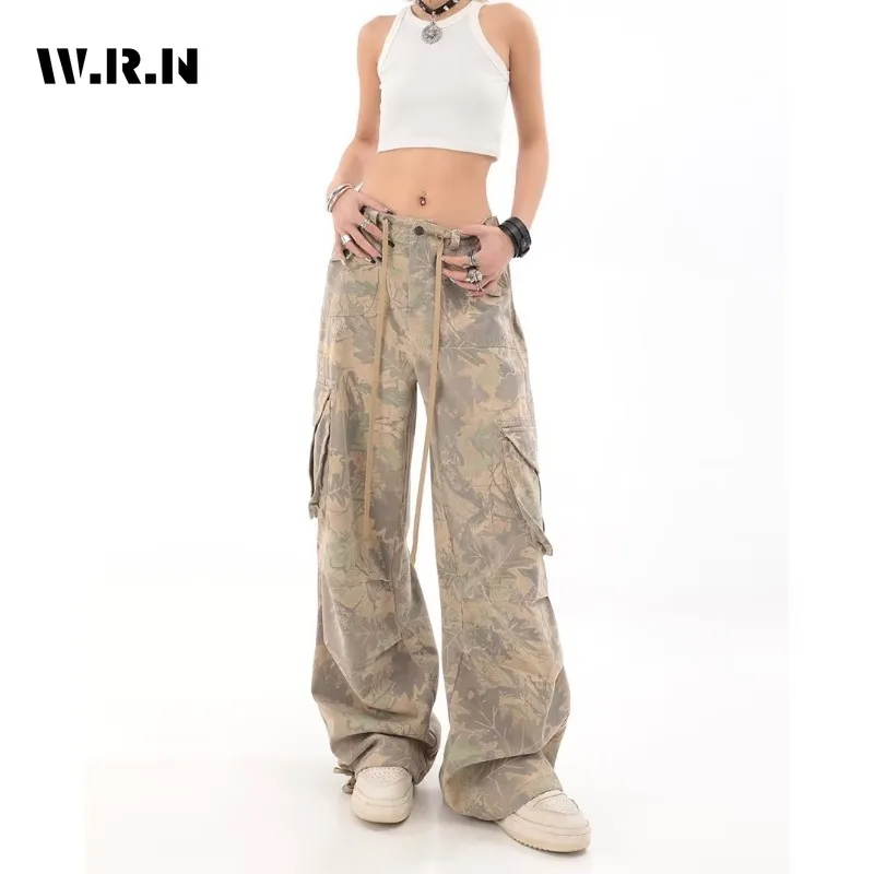 Women's High Street Casual Overalls Print Loose Wide Leg Pants American Retro 90's Oversized Y2k Drawstring Cargo Baggy Pants
Women's High Street Casual Overalls Print Loose Wide Leg Pants American Retro 90's Oversized Y2k Drawstring Cargo Baggy Pants