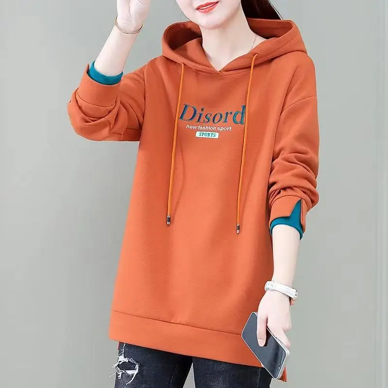Pure Cotton Oversized Casual Mid Length Hoodies for Women in Spring and Autumn 2024 New Age Reducing Round Neck Hooded Top
Pure Cotton Oversized Casual Mid Length Hoodies for Women in Spring and Autumn 2024 New Age Reducing Round Neck Hooded Top