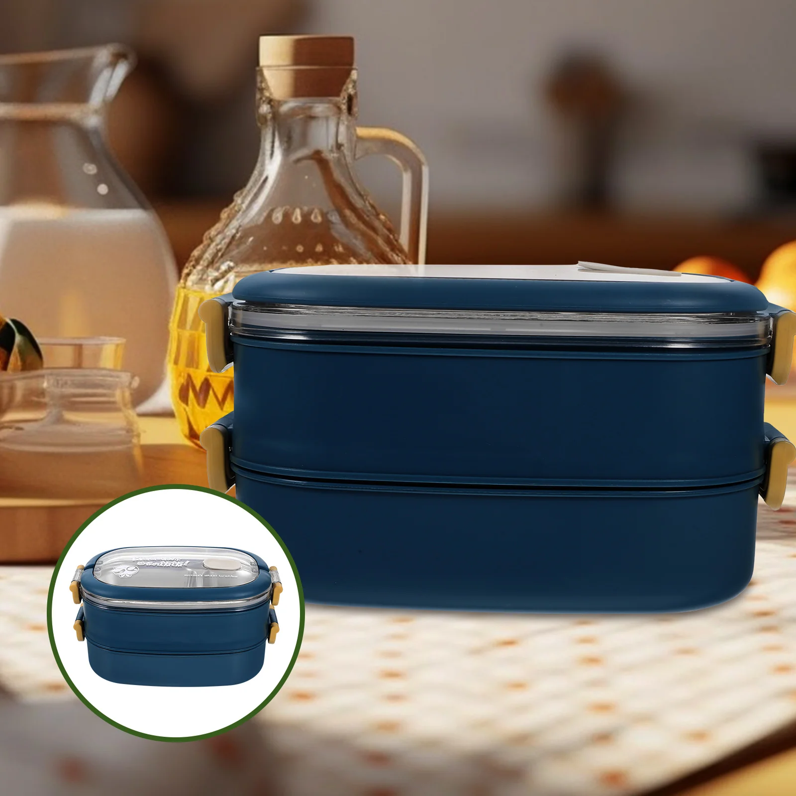 1Set Stainless Steel Multi-Layer Lunch Box Double Compartment Bento Container Heat Resistant Eco-Friendly Stackable Easy Carry
1Set Stainless Steel Multi-Layer Lunch Box Double Compartment Bento Container Heat Resistant Eco-Friendly Stackable Easy Carry