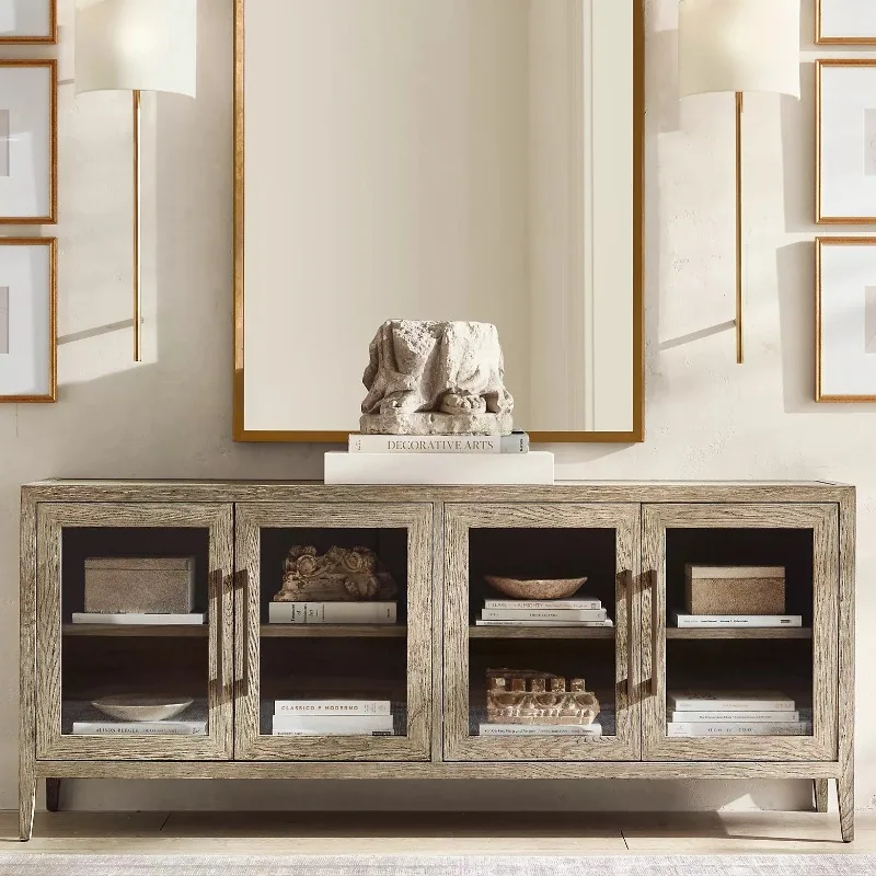 Furniture Modern Minimalist Home Foyer Entrance Cabinet Oak Side Cabinet American Country Vintage Decorative Cabinet
Furniture Modern Minimalist Home Foyer Entrance Cabinet Oak Side Cabinet American Country Vintage Decorative Cabinet