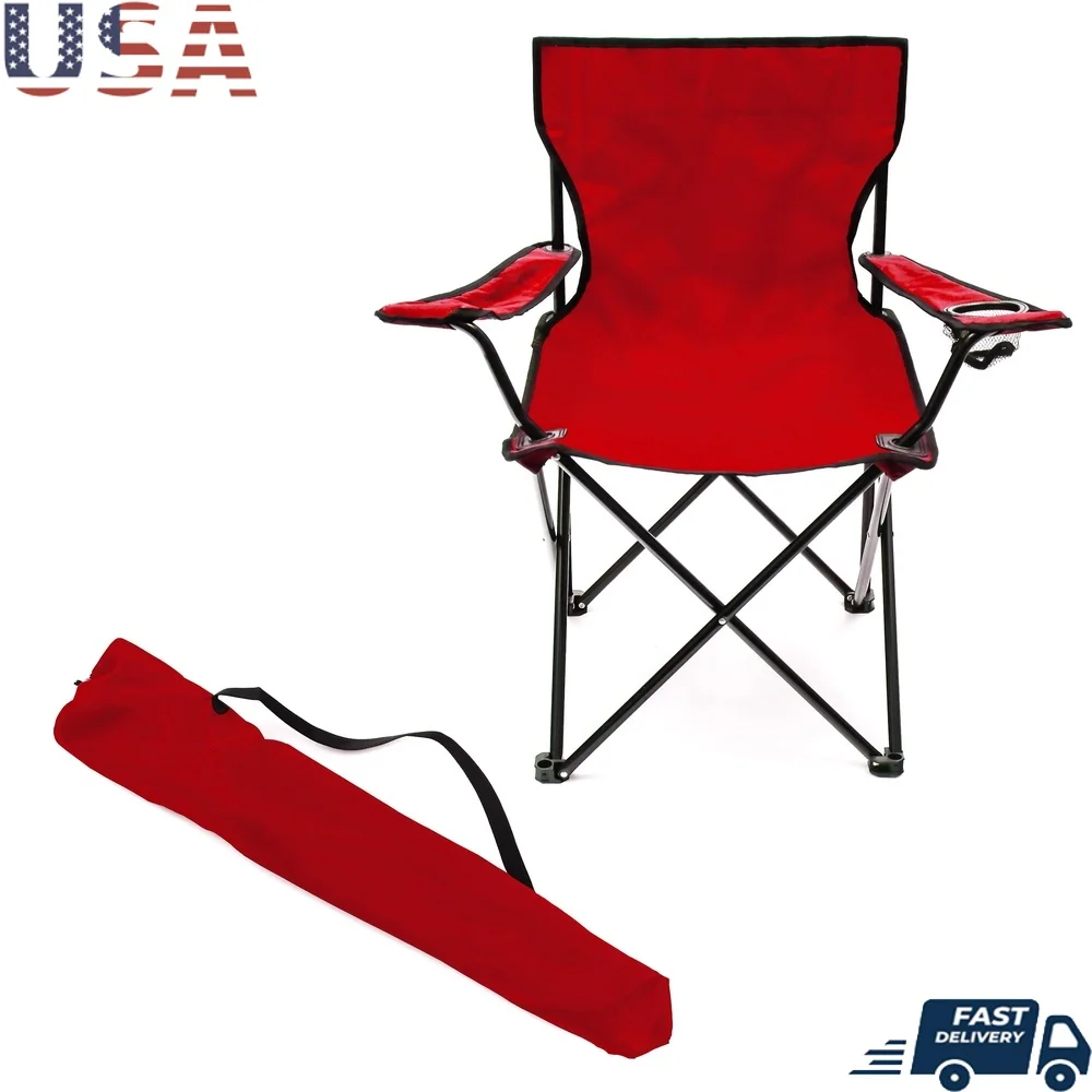 Portable Folding Camping Chair with Cupholder Outdoor Backpacking Beach Concert Tailgating Picnic Heavy Duty Steel Frame 600D
Portable Folding Camping Chair with Cupholder Outdoor Backpacking Beach Concert Tailgating Picnic Heavy Duty Steel Frame 600D