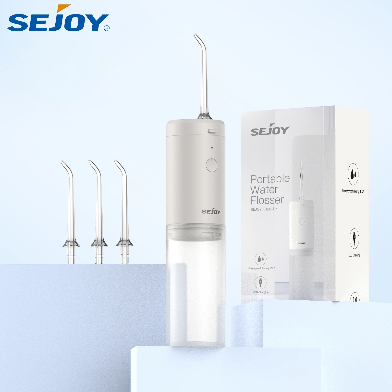 Sejoy Dental Water Flosser Portable Oral Irrigator Mouth Washing Machine IPX7 Waterproof Teeth Cleaning Tools for Home Whitening
Sejoy Dental Water Flosser Portable Oral Irrigator Mouth Washing Machine IPX7 Waterproof Teeth Cleaning Tools for Home Whitening