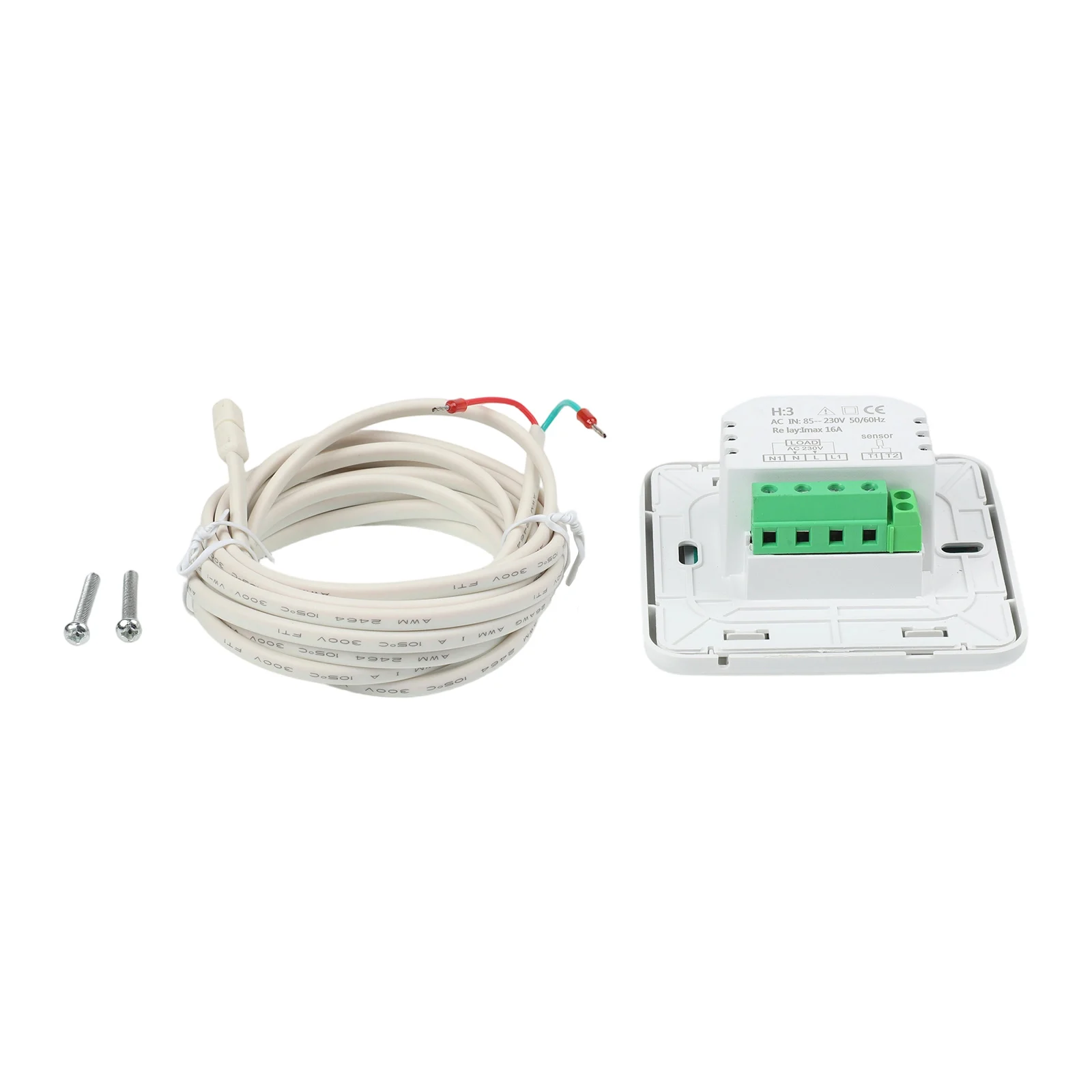 Real time Temperature Display Dual Temperature Sensor Control Thermostat Touchscreen Underfloor Heating Room Controller