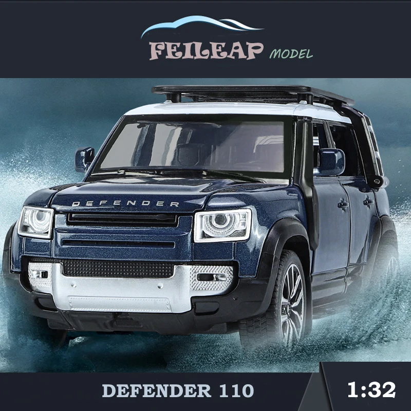 Модель 1/32 Land Rover Defender, модель автомобиля из сплава со звуком и фото, модель металлического внедорожника, литые игрушечные автомобили, домашний декор, автомобиль
Модель 1/32 Land Rover Defender, модель автомобиля из сплава со звуком и фото, модель металлического внедорожника, литые игрушечные автомобили, домашний декор, автомобиль