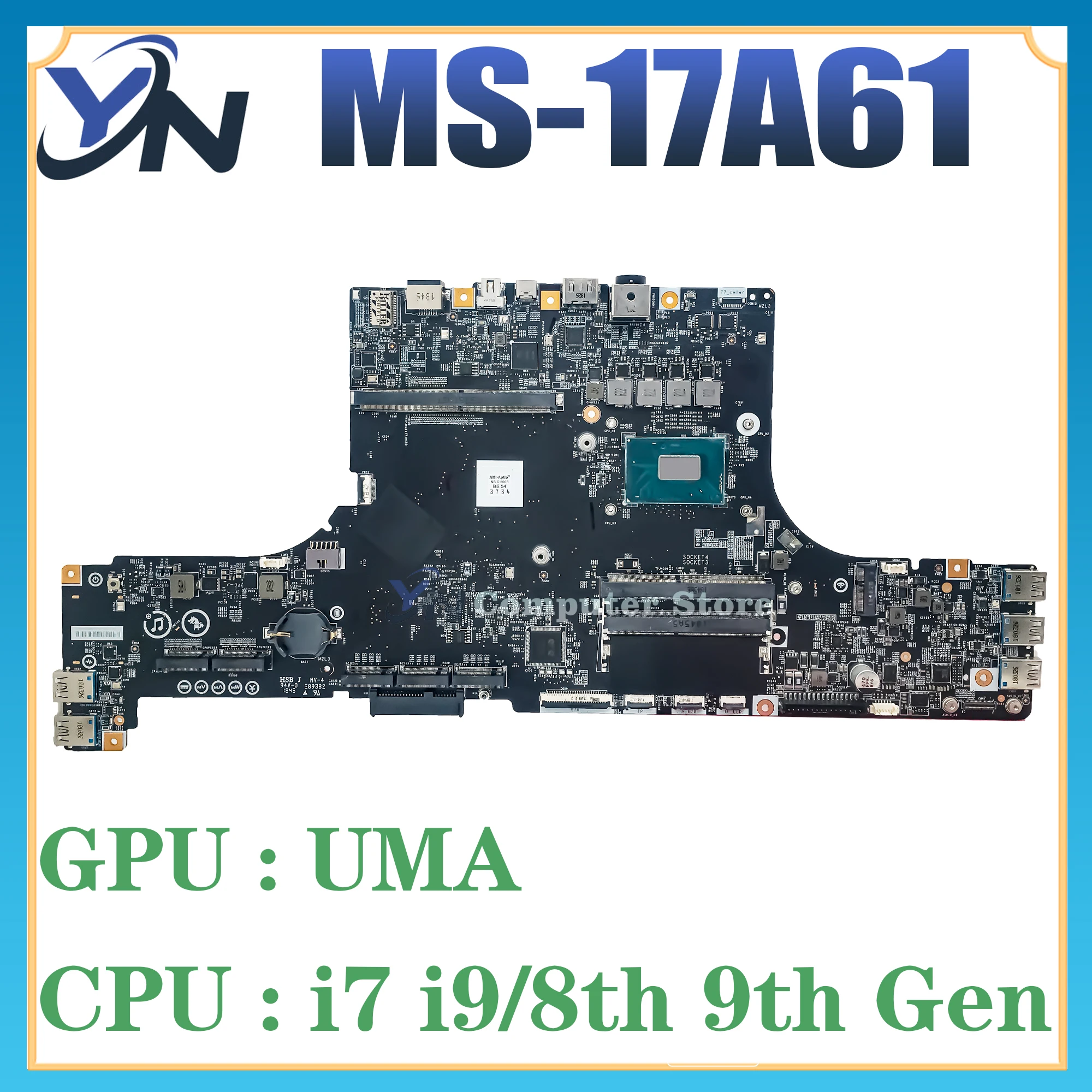 Mainboard For MSI MS-17A61 MS-17A6 Laptop Motherboard i5 i7 i9 8th/9th Gen 100% Testing Perfect Work
Mainboard For MSI MS-17A61 MS-17A6 Laptop Motherboard i5 i7 i9 8th/9th Gen 100% Testing Perfect Work