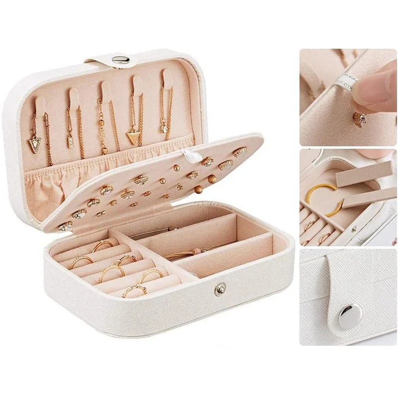 Travel Jewelry Box,PU Leather Jewelry Organizer for Women Girls,Double Layer Portable Mini Travel Case Display Storage
Travel Jewelry Box,PU Leather Jewelry Organizer for Women Girls,Double Layer Portable Mini Travel Case Display Storage