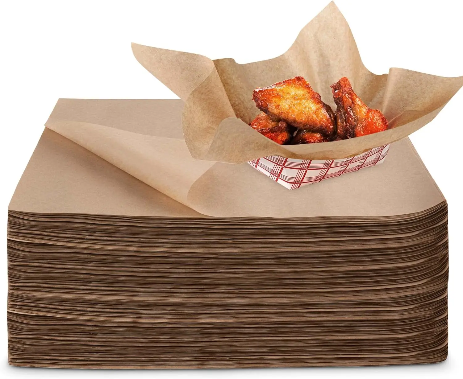 12" Natural Kraft Deli Squares (250 Pack) - Greaseproof Food Basket Liners for BBQ, Picnic, Festival
12" Natural Kraft Deli Squares (250 Pack) - Greaseproof Food Basket Liners for BBQ, Picnic, Festival