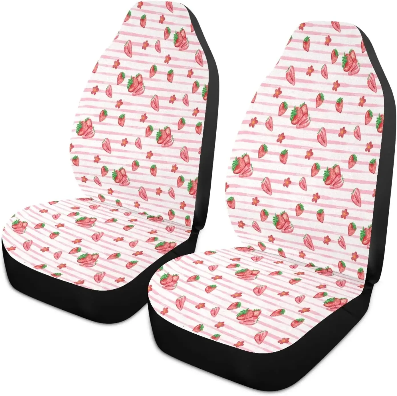 Nander Red Strawberry Pink Stripe Flower Car Seat Covers Easy Install Universal Fit Full Set Car Seat Protectors,Durable Seat Co
Nander Red Strawberry Pink Stripe Flower Car Seat Covers Easy Install Universal Fit Full Set Car Seat Protectors,Durable Seat Co