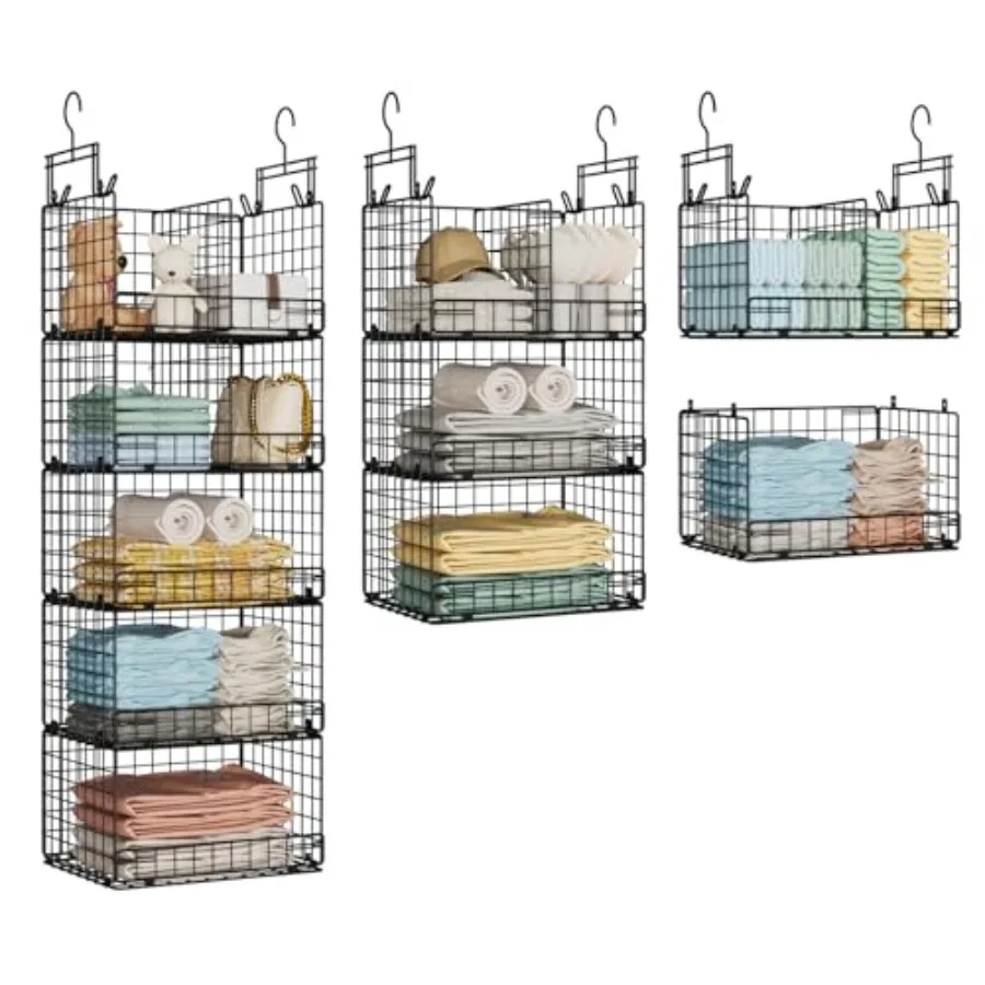 5 Tier Hanging Closet Organizer with Adjustable Dividers, Heavy-Duty Storage Shelves for Clothing, Kitchen, Laundry Room, Extra
5 Tier Hanging Closet Organizer with Adjustable Dividers, Heavy-Duty Storage Shelves for Clothing, Kitchen, Laundry Room, Extra