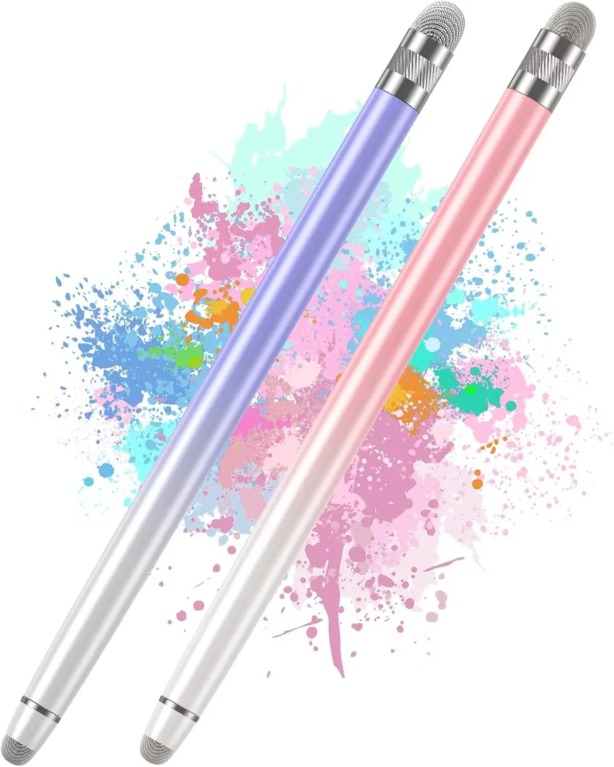 2PCS Stylus Pens for Touch Screens, Compatible with iPhone/iPad/Tablet Android/Microsoft Surface, White Pink/White Purple
2PCS Stylus Pens for Touch Screens, Compatible with iPhone/iPad/Tablet Android/Microsoft Surface, White Pink/White Purple