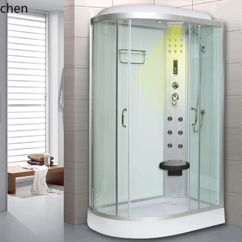 HT integrated bathroom fully enclosed bathroom room tempered glass dry and wet separation left and right
HT integrated bathroom fully enclosed bathroom room tempered glass dry and wet separation left and right
