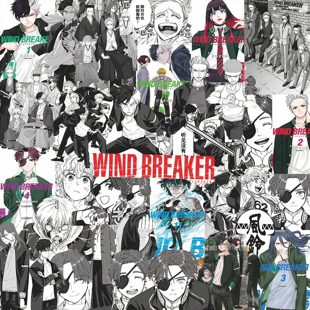 10/30/72pcs Japanese Anime Wind Breaker Stickers Cartoon Decals DIY Laptop Phone Luggage Cool Black White Manga Sticker Kids Toy
10/30/72pcs Japanese Anime Wind Breaker Stickers Cartoon Decals DIY Laptop Phone Luggage Cool Black White Manga Sticker Kids Toy