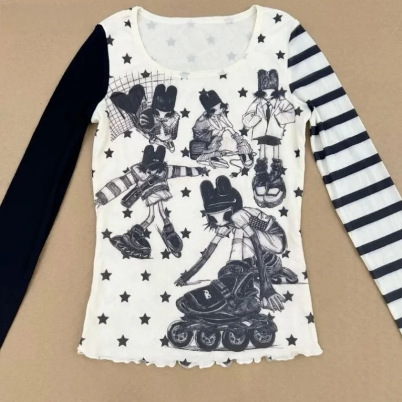 Japanese Cartoon Print Y2K Aesthetic Casual T-Shirt Spring 2026 Women's Hoodie Velvet Shirt Other Material 100%
Japanese Cartoon Print Y2K Aesthetic Casual T-Shirt Spring 2026 Women's Hoodie Velvet Shirt Other Material 100%
