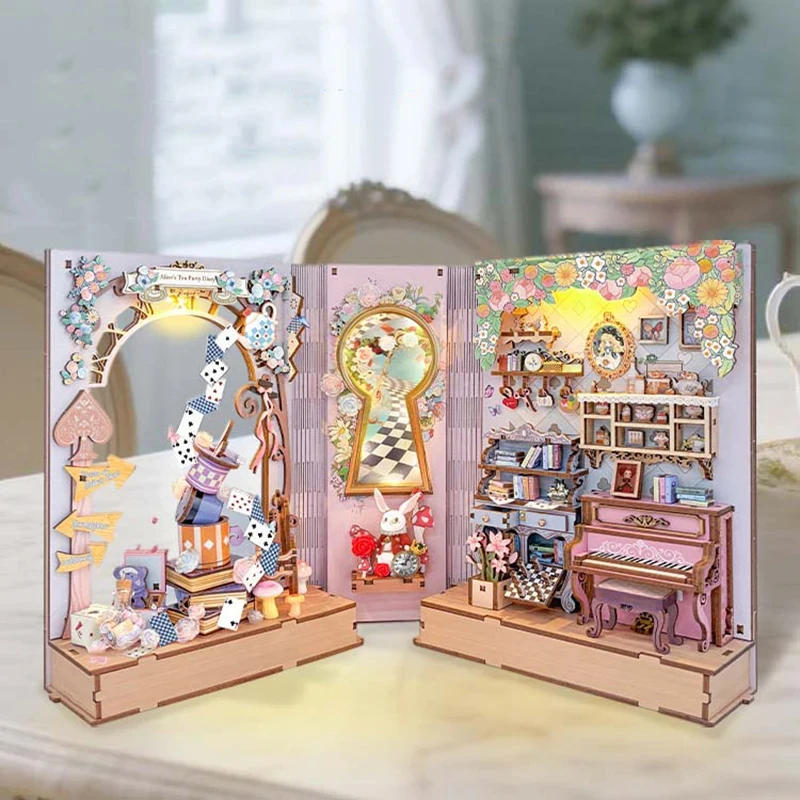 Miniature Model Kit DIY Wooden Princess's Tea Party Diary Book Nook Shelf Insert Kits Bookend for Friends Birthday Gifts
Miniature Model Kit DIY Wooden Princess's Tea Party Diary Book Nook Shelf Insert Kits Bookend for Friends Birthday Gifts