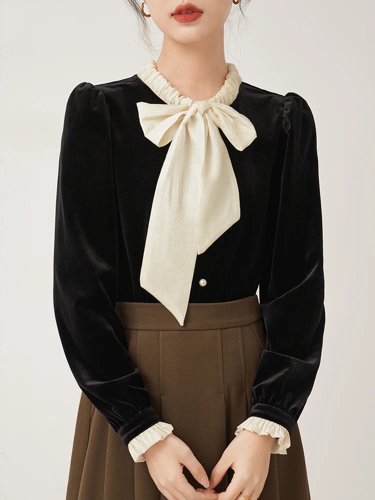 Bla Velvet Knot irt Женский осенне-зимний топ Bubble Sve High-End Feelings Корейский круглый топ на пуговицах...
Bla Velvet Knot irt Женский осенне-зимний топ Bubble Sve High-End Feelings Корейский круглый топ на пуговицах...