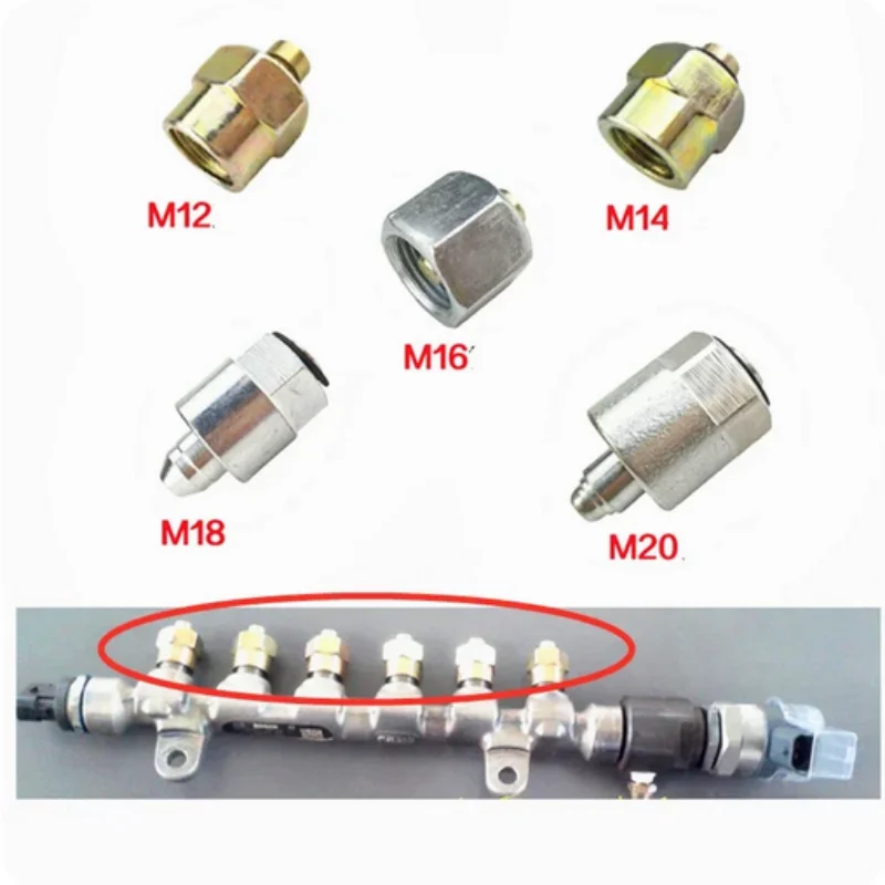 5PCS Common Rail Tube Plug Common Rail Injector Cap Common Rail Injector Tube Block-Off Tool Sealing Plug M12 M14 M16 M18 M20
5PCS Common Rail Tube Plug Common Rail Injector Cap Common Rail Injector Tube Block-Off Tool Sealing Plug M12 M14 M16 M18 M20