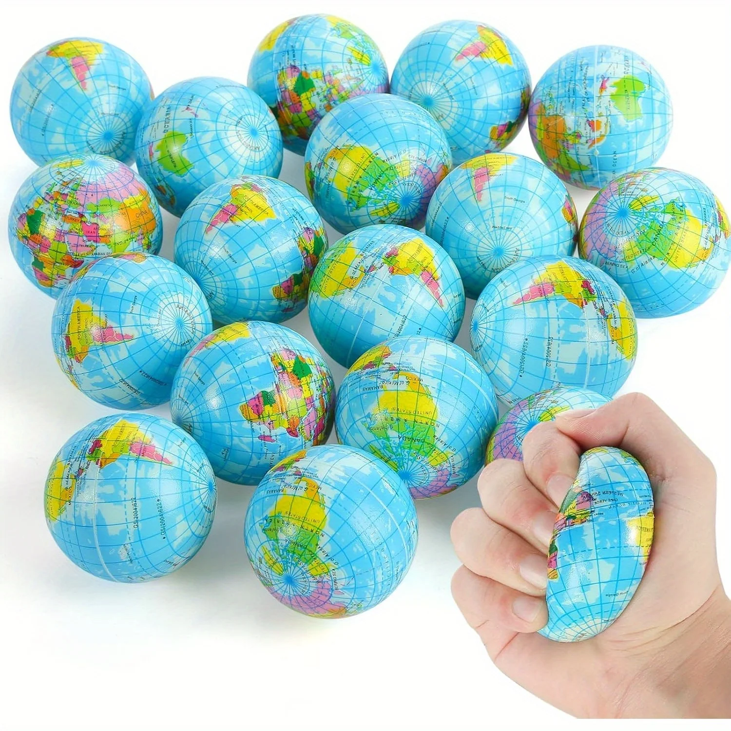 10/20Pcs Earth Squeeze Balls, Soft Sponge Stress Relief Toys, 2.5 Inch, for Earth Day Party Favors, Carnival Rewards & Gifts
10/20Pcs Earth Squeeze Balls, Soft Sponge Stress Relief Toys, 2.5 Inch, for Earth Day Party Favors, Carnival Rewards & Gifts
