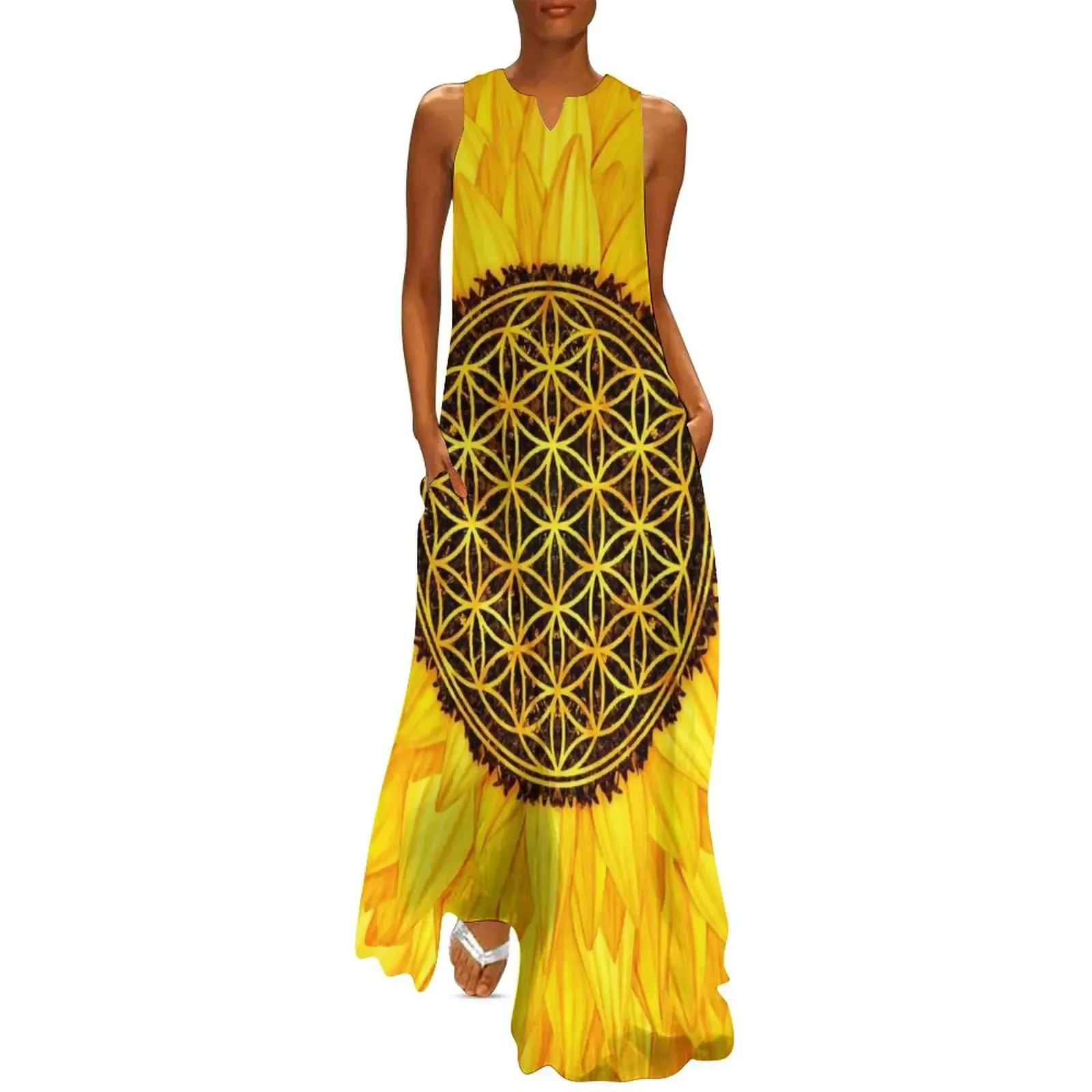 Flower of Life -Sunflower #1 Long Dress Party dresses loose summer dress elegant guest wedding dress long women
Flower of Life -Sunflower #1 Long Dress Party dresses loose summer dress elegant guest wedding dress long women
