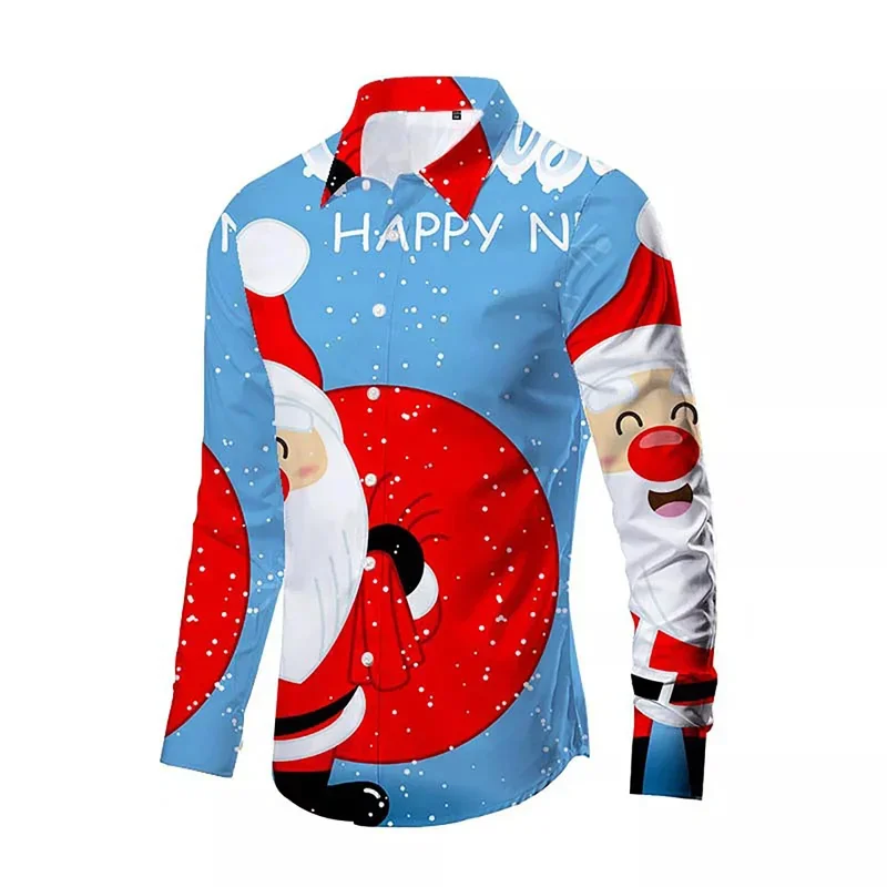 Christmas series shirts long sleeve cardigan high-end men's shirts daily street 3D printing hot sale fashion Christmas new shirt
Christmas series shirts long sleeve cardigan high-end men's shirts daily street 3D printing hot sale fashion Christmas new shirt