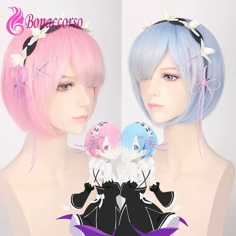 Rem Lam Cosplay Wig Synthetic Short Straight Wig RE: ZERO - Starting Life in Another World Anime Coser Cute Girl Wig Daily Party
Rem Lam Cosplay Wig Synthetic Short Straight Wig RE: ZERO - Starting Life in Another World Anime Coser Cute Girl Wig Daily Party
