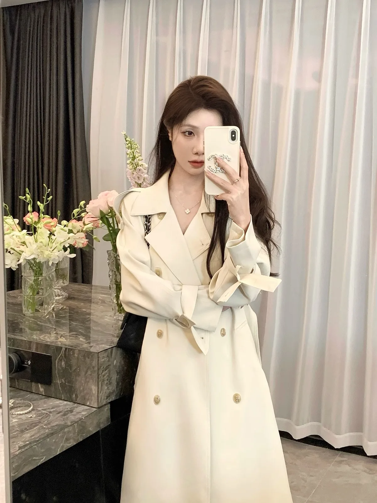 Trench Coat Short Autumn New Women'S Clothing Long-Sleeved Length Coatsolid Folds Plus-Size Autumnal Korean-Style Spring-Autumn
Trench Coat Short Autumn New Women'S Clothing Long-Sleeved Length Coatsolid Folds Plus-Size Autumnal Korean-Style Spring-Autumn