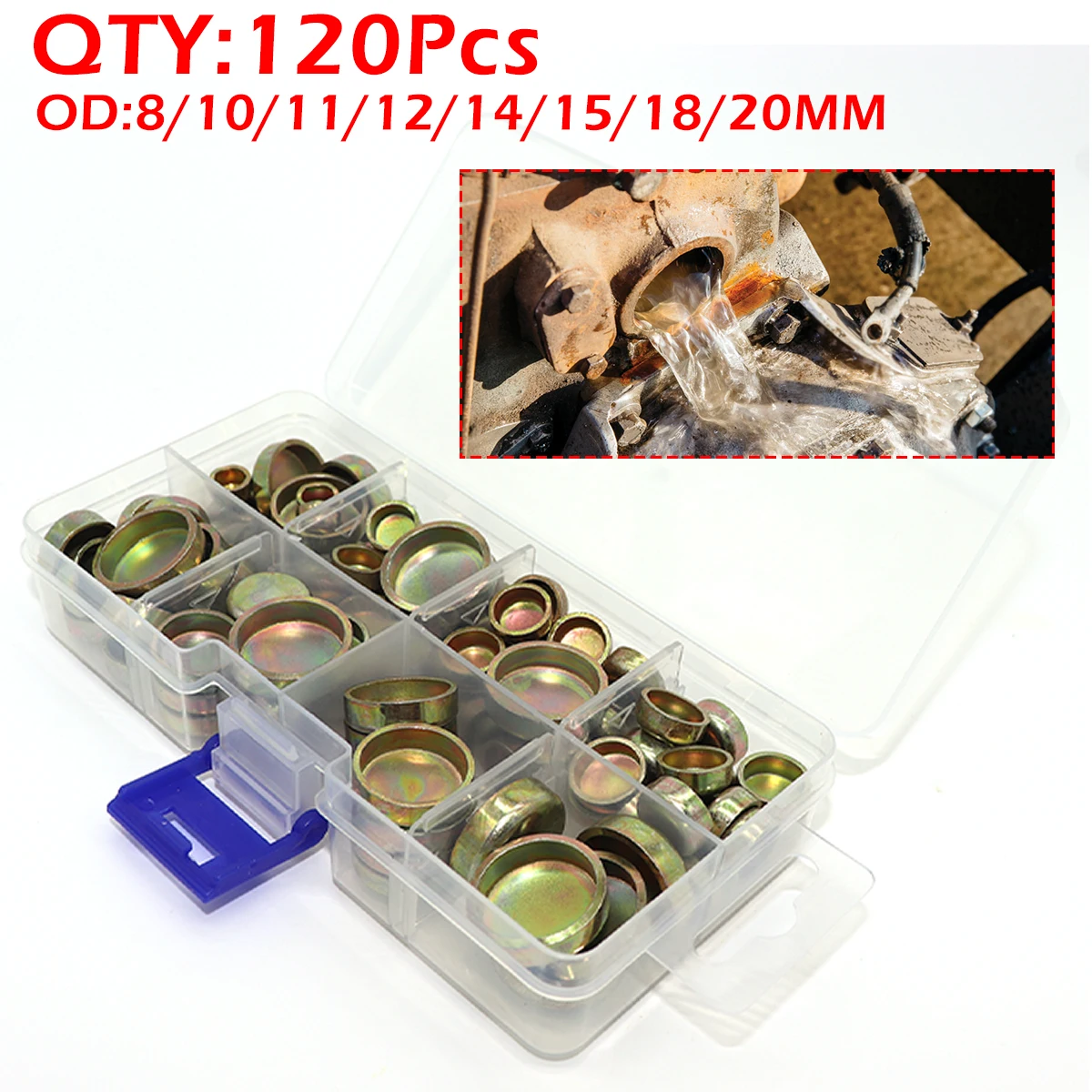 120pcs For Cadillac GMC Chrysler Volvo Engine Core Plug Zinc Plated Freeze Expansion Cap Cylinder Head Block Welch Frost Cover
120pcs For Cadillac GMC Chrysler Volvo Engine Core Plug Zinc Plated Freeze Expansion Cap Cylinder Head Block Welch Frost Cover