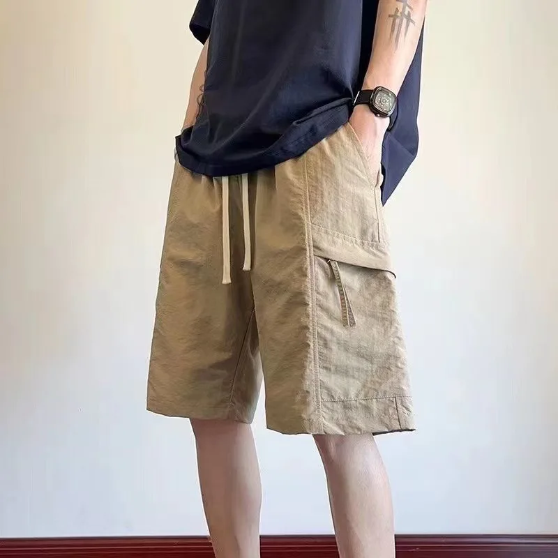 Mens Elastic Waist Cargo Shorts Solid Color Summer Knee Length Sports Short Pants Fashion Streetwear Casual Loose Pockets Shorts
Mens Elastic Waist Cargo Shorts Solid Color Summer Knee Length Sports Short Pants Fashion Streetwear Casual Loose Pockets Shorts