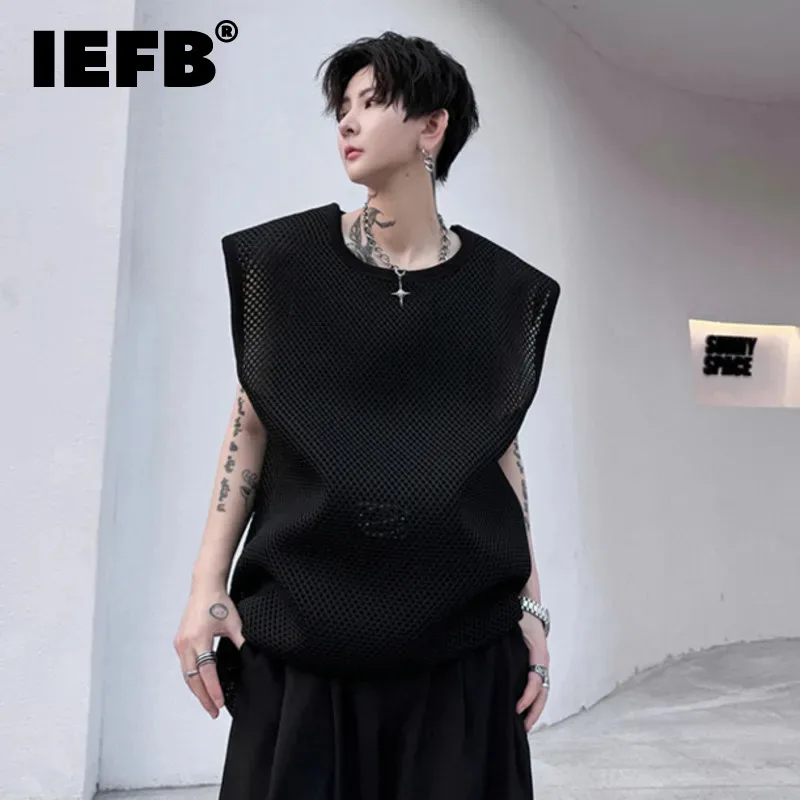 IEFB High Street Men's Vest Hollow Out Tank Top Male Summer Niche Design Loose Round Neck Sleeveless T-shirt Trend 28W3344
IEFB High Street Men's Vest Hollow Out Tank Top Male Summer Niche Design Loose Round Neck Sleeveless T-shirt Trend 28W3344