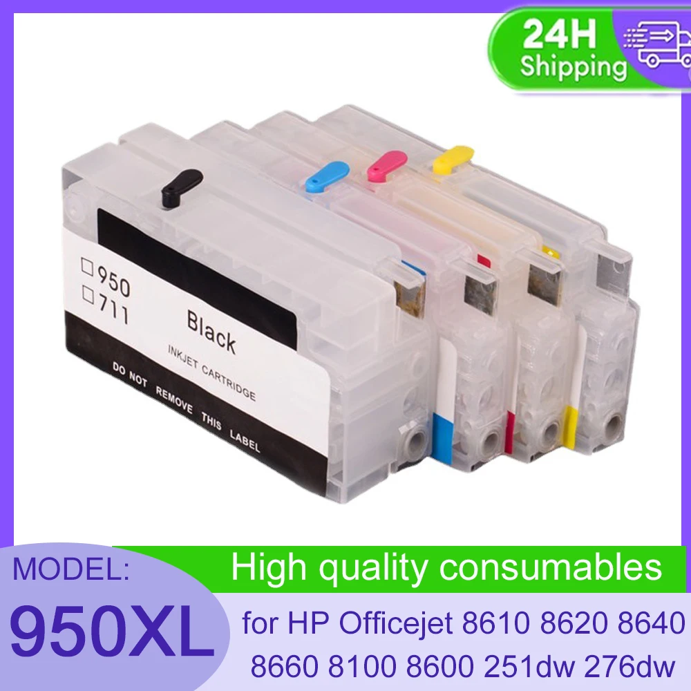 950XL 951XL Refillable for HP950 HP951 for HP Officejet 8610 8620 8640 8660 8100 8600 251dw 276dw Ink Cartridge 950 951 ARC Chip
950XL 951XL Refillable for HP950 HP951 for HP Officejet 8610 8620 8640 8660 8100 8600 251dw 276dw Ink Cartridge 950 951 ARC Chip