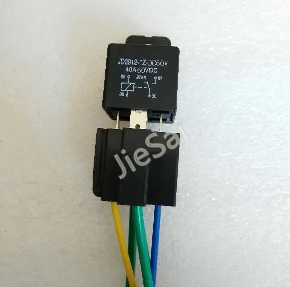 5pin 40A DC12V 24V 36V 48v 60V 72V 80v auto relay with mounting hole and automotive relay socket&wire
5pin 40A DC12V 24V 36V 48v 60V 72V 80v auto relay with mounting hole and automotive relay socket&wire