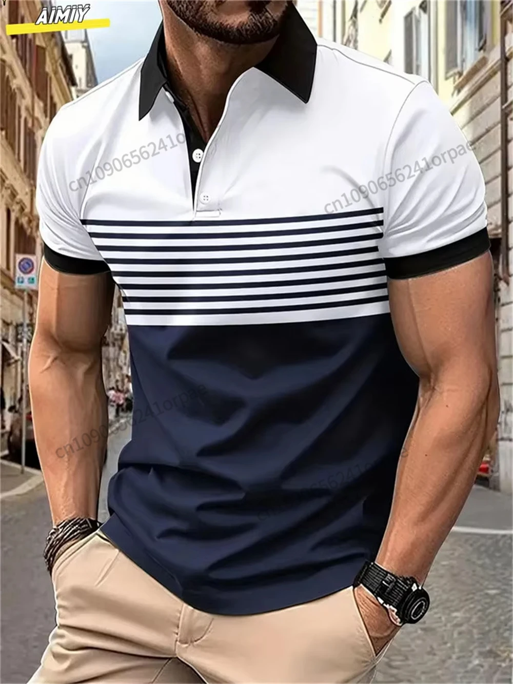 Men's Business Fashion Short -sleeve Polo Shirt 3D Striped Stamps Casual Lapel POLO Shirt New Summer Men's Casual Sports Polo
Men's Business Fashion Short -sleeve Polo Shirt 3D Striped Stamps Casual Lapel POLO Shirt New Summer Men's Casual Sports Polo