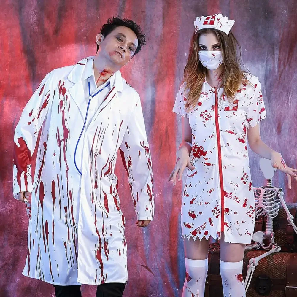 Halloween Horror Blood Nurse Costume Female Male Doctor Costume Couple Holiday Terror Cosplay Halloween Role Play Costume
Halloween Horror Blood Nurse Costume Female Male Doctor Costume Couple Holiday Terror Cosplay Halloween Role Play Costume