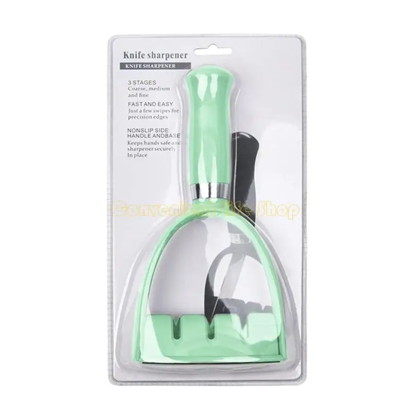 L1EE Portable 3 Stage Knife Stone Sharpening Tool Coarse Medium Fine Non-slip Comfortable Handle Fast Easy Use Home Kitchen
L1EE Portable 3 Stage Knife Stone Sharpening Tool Coarse Medium Fine Non-slip Comfortable Handle Fast Easy Use Home Kitchen