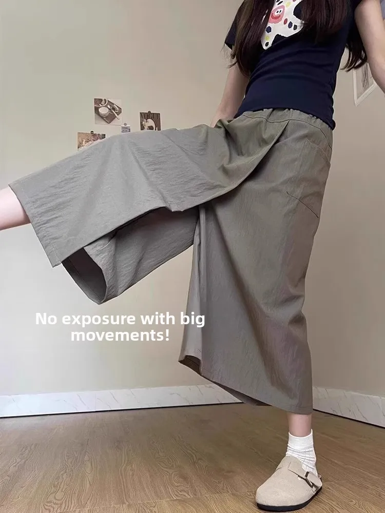 High Waist A-Line Skirt Pants Women's Summer Workwear Casual Wide Leg Trousers Slimming Effect Comfortable Lightweight
High Waist A-Line Skirt Pants Women's Summer Workwear Casual Wide Leg Trousers Slimming Effect Comfortable Lightweight