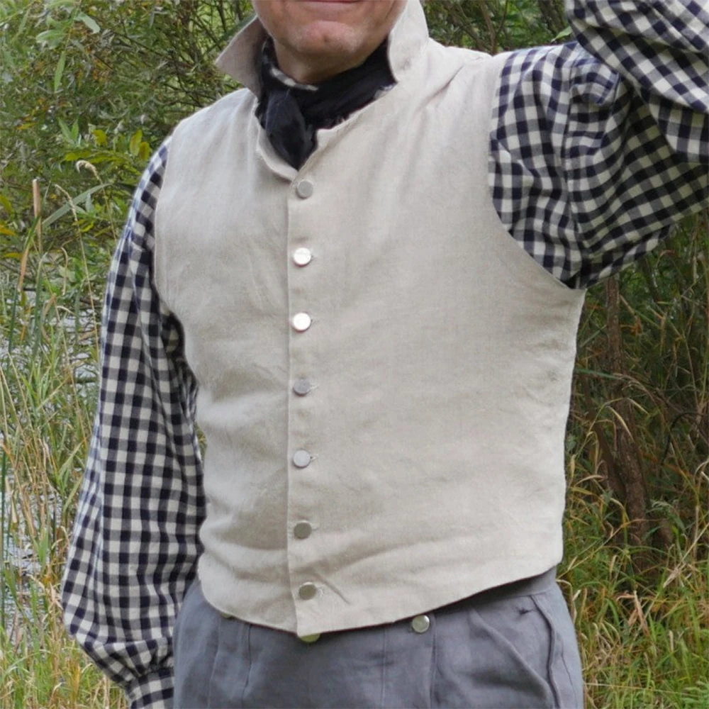 Summer Single Breasted Vest Man Suit White Casual Vest for Men Vests Linen Lapel Beach Men's Sleeveless Waistcoat New Arrival
Summer Single Breasted Vest Man Suit White Casual Vest for Men Vests Linen Lapel Beach Men's Sleeveless Waistcoat New Arrival