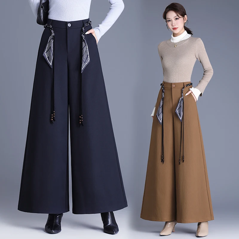 Широкие брюки Thiened для женщин, модные свободные брюки, осенне-зимние новые длинные брюки, повседневные брюки больших размеров
Широкие брюки Thiened для женщин, модные свободные брюки, осенне-зимние новые длинные брюки, повседневные брюки больших размеров