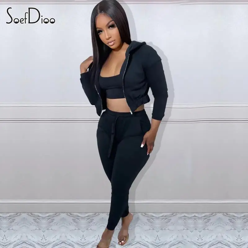 Soefdioo Casual Sproty Women's Set Hoodie Jacket+Crop Tank Tops+Pants Suits Active Baddie 3 Piece Sets Outfits Tracksuits 2024
Soefdioo Casual Sproty Women's Set Hoodie Jacket+Crop Tank Tops+Pants Suits Active Baddie 3 Piece Sets Outfits Tracksuits 2024
