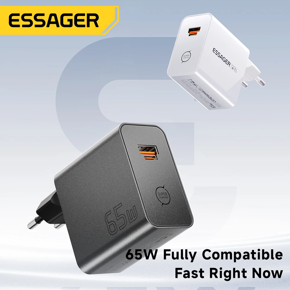 Essager 65W GaN Charger PD Charge Type C USB Charger Support QC3.0 Portable Fast Charger For iPhone huawei Xiaomi Laptop Charger
Essager 65W GaN Charger PD Charge Type C USB Charger Support QC3.0 Portable Fast Charger For iPhone huawei Xiaomi Laptop Charger