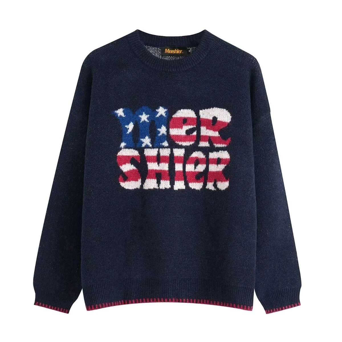 Круглый свитер с вышивкой буквами в американском стиле ретро, свободный повседневный вязаный свитер для пары, мужская мода
Круглый свитер с вышивкой буквами в американском стиле ретро, свободный повседневный вязаный свитер для пары, мужская мода