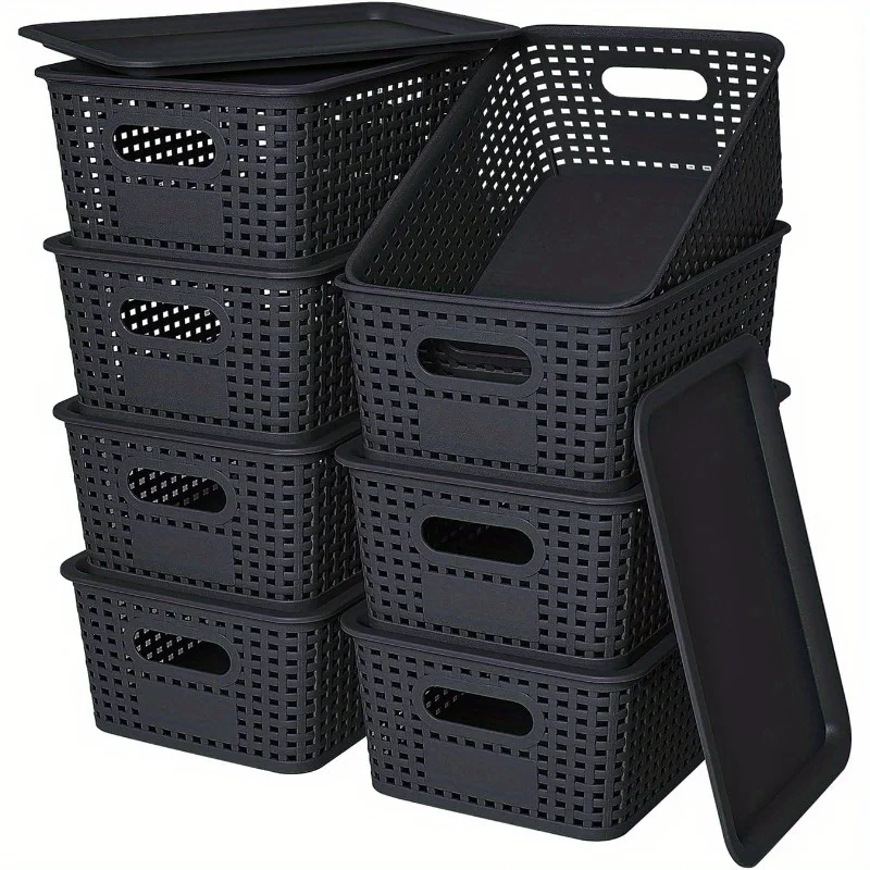 8/4-Pack-Space-Saving Organizers with Lids for Shelves/ Closet/ Desk | Multi-Scene Use In Dorm, Playroom & Office (10"x7"x4", De
8/4-Pack-Space-Saving Organizers with Lids for Shelves/ Closet/ Desk | Multi-Scene Use In Dorm, Playroom & Office (10"x7"x4", De